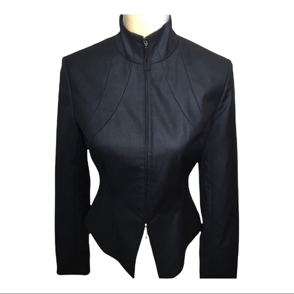 Kenneth Cole New York Blazer/Jacket Angular Bottom Zipper Size 4 NWT - Picture 1 of 7